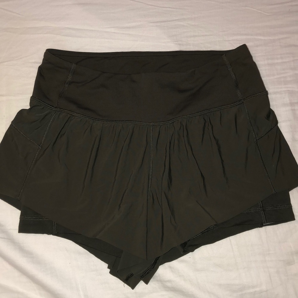 Dark green biker shorts
